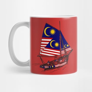 Support Malaysia Stand with Malaysian Ship - Galleon Ship Malaysian Pride Mug